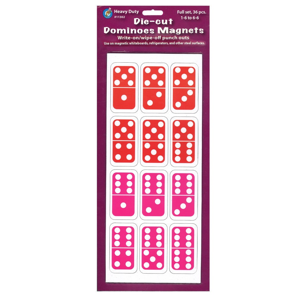 Ashley Productions Colorful Magnetic Dominoes Set, 36 Pieces