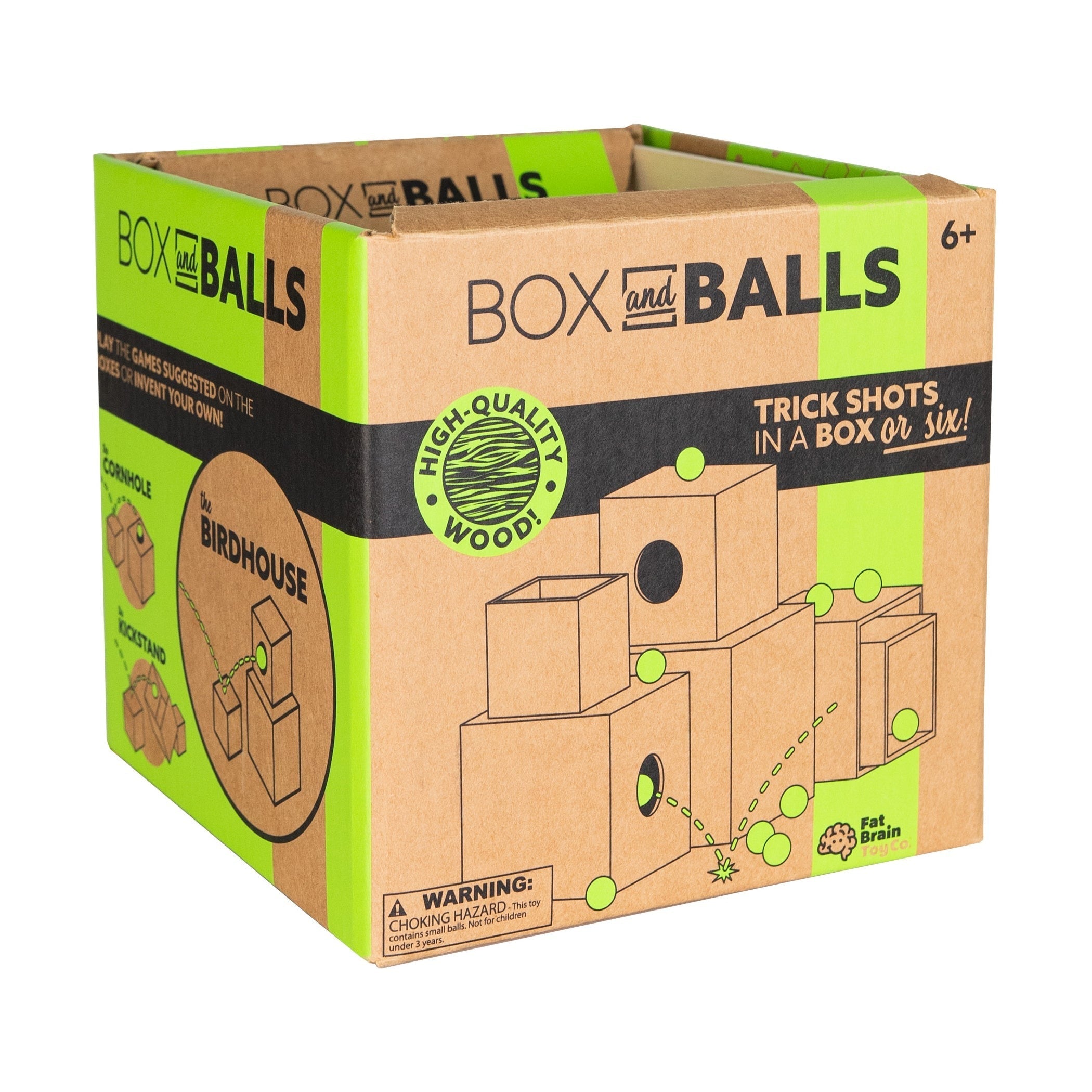 Box and Balls - Classic Wooden Trick Shot Game