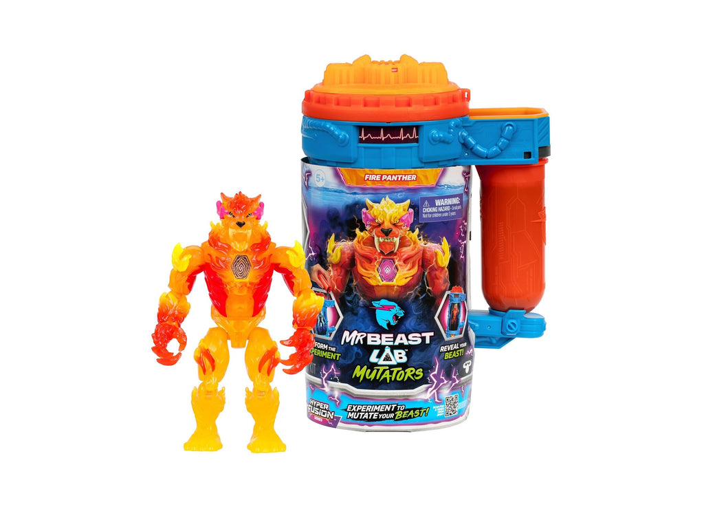 Mr Beast Lab Mutators Hyper Fusion Flame Panther Figure