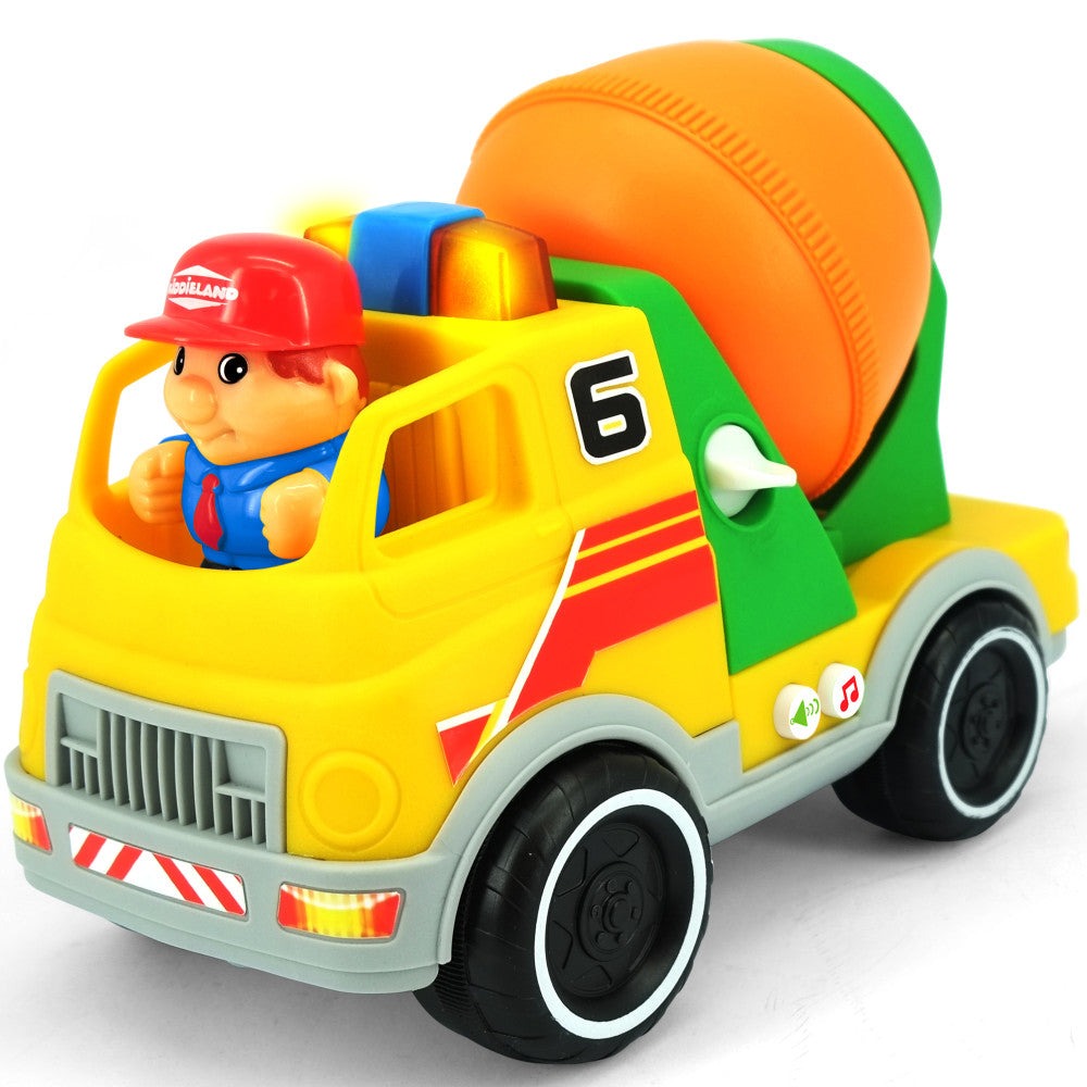 Kiddieland Lights & Sounds Motorized Cement Mixer Toy