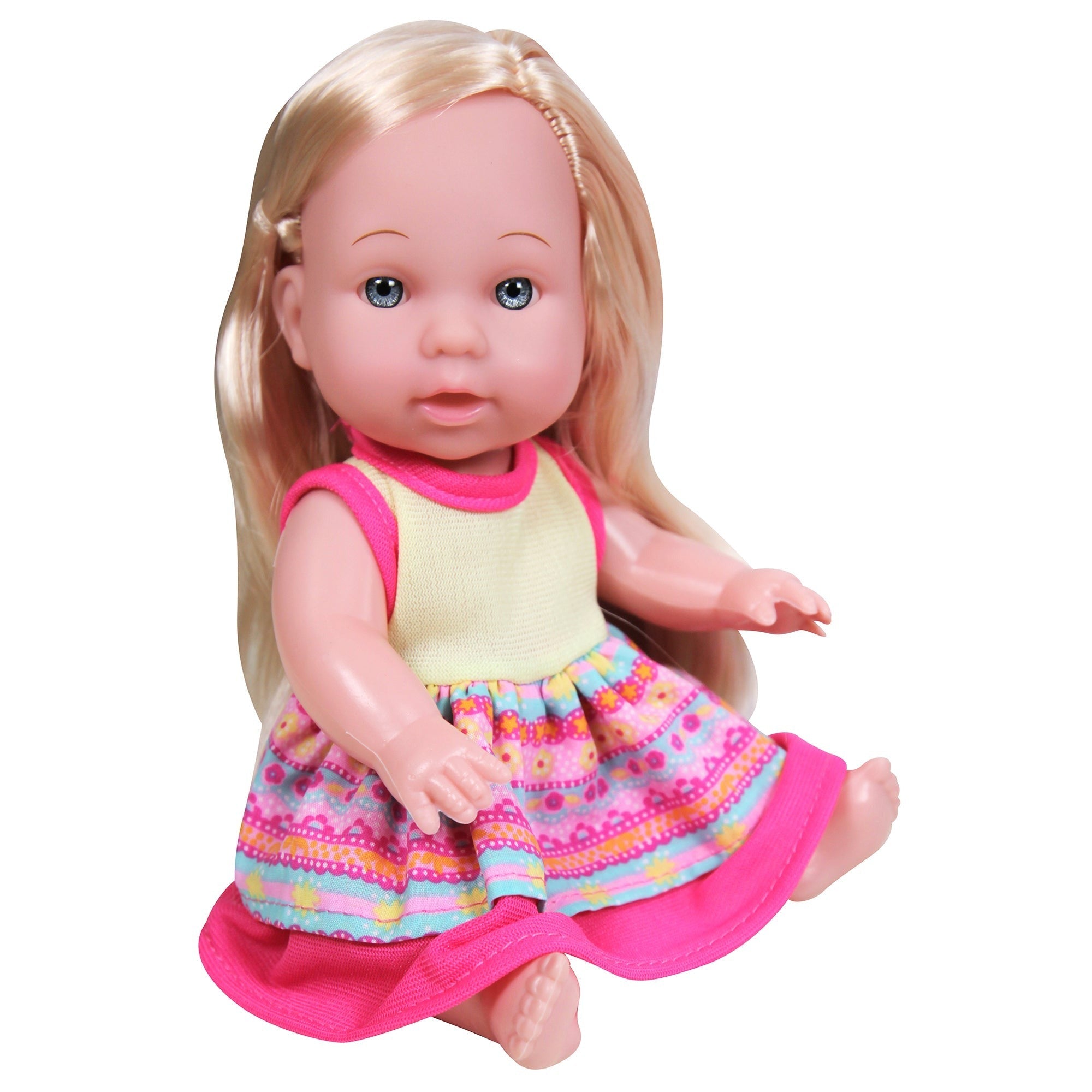 Charming Playtime Makeup Table Set with 8" Toddler Doll, Pink