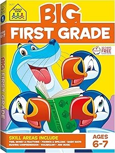 Big First Grade Learning Workbook - Reading, Math, Phonics & Problem Solving