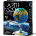 4M KidzLabs Earth-Moon Model Making Kit - DIY Glow-in-the-Dark 3D Planet Model