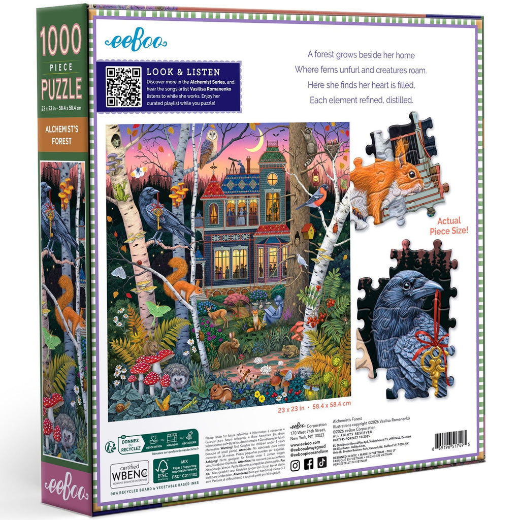 eeBoo Piece & Love Alchemist's Forest 1000-Piece Jigsaw Puzzle