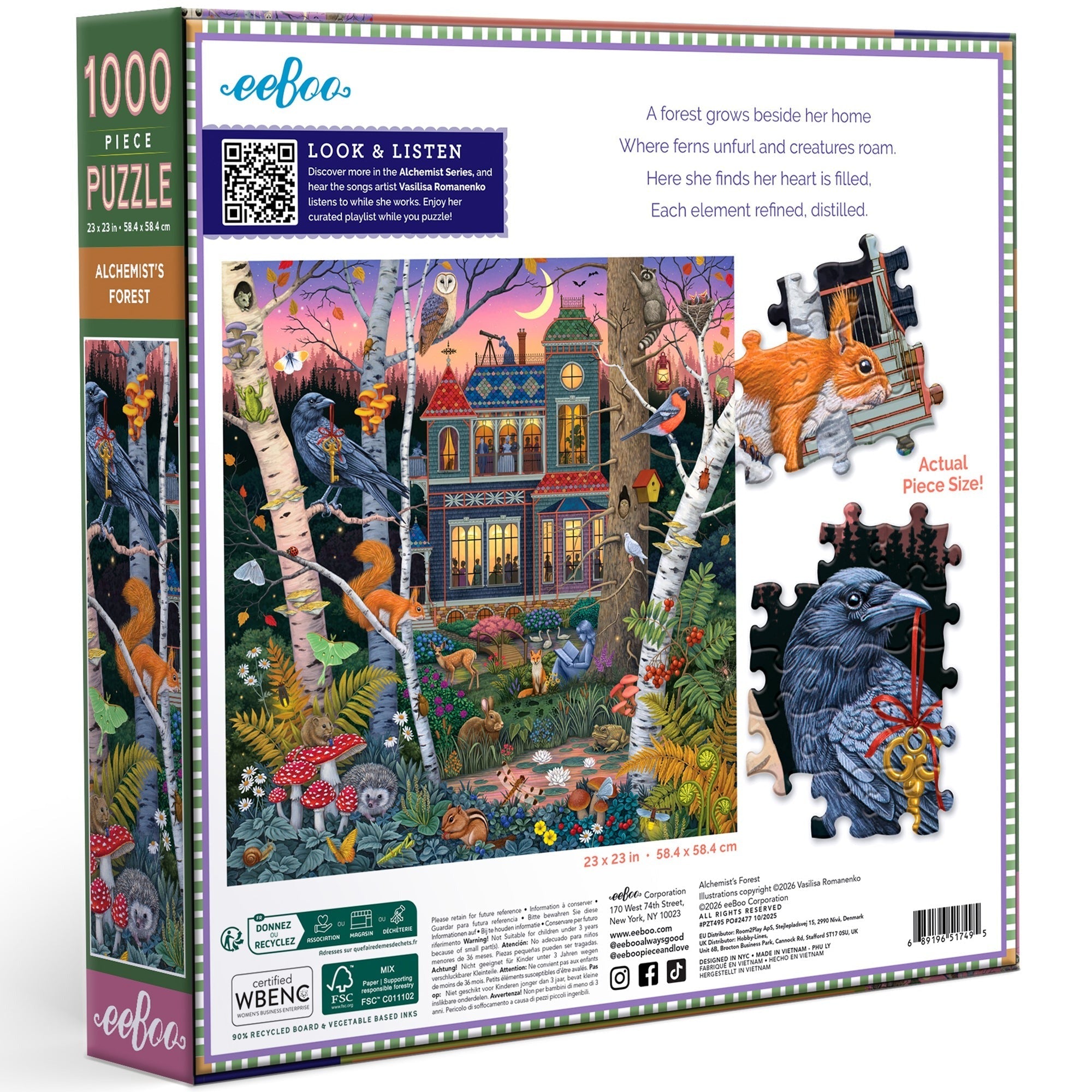 eeBoo Piece & Love Alchemist's Forest 1000-Piece Jigsaw Puzzle