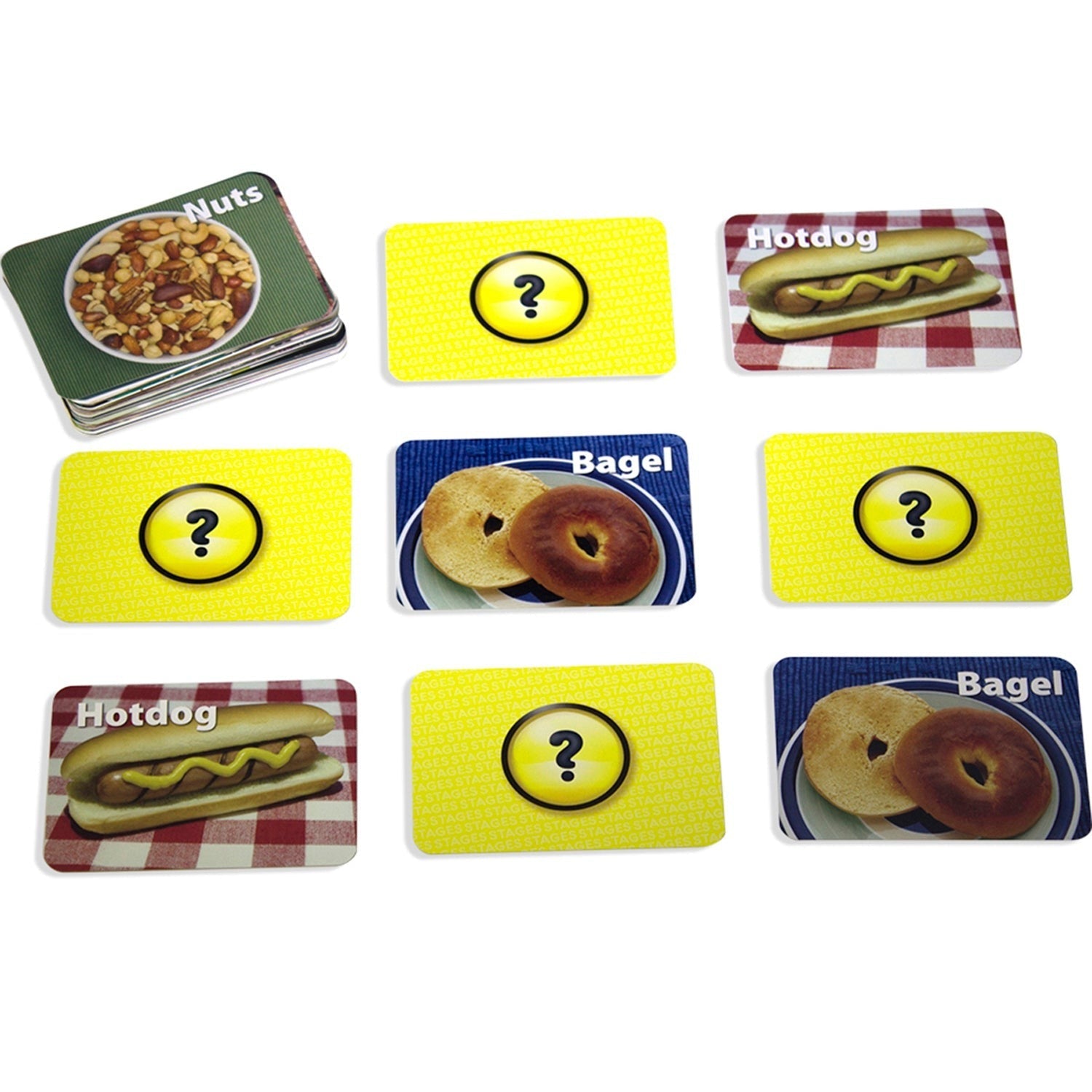 Stages Learning Materials Memory Match Game - Food Trio