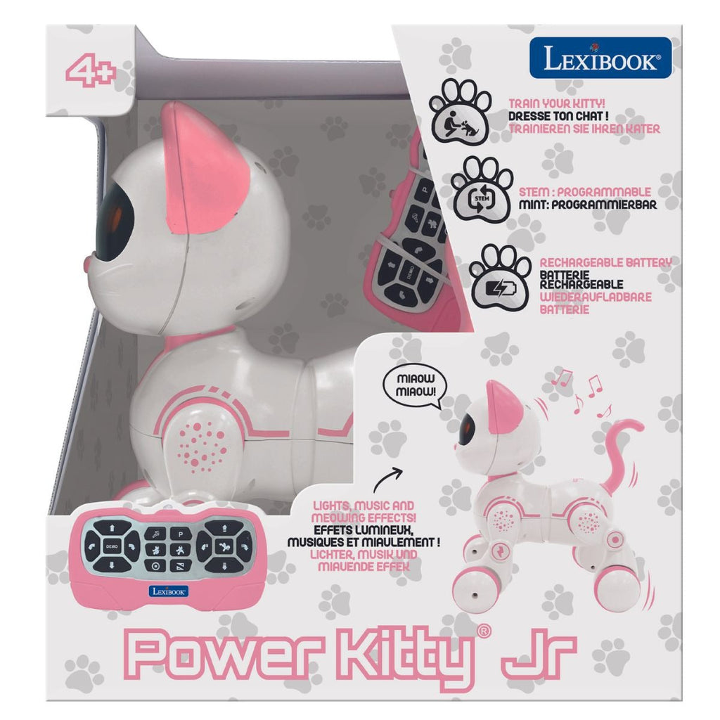 LEXIBOOK Power Kitty® Junior – My robotic cat with programming functions, dances, walk, plays music incl. remote control.