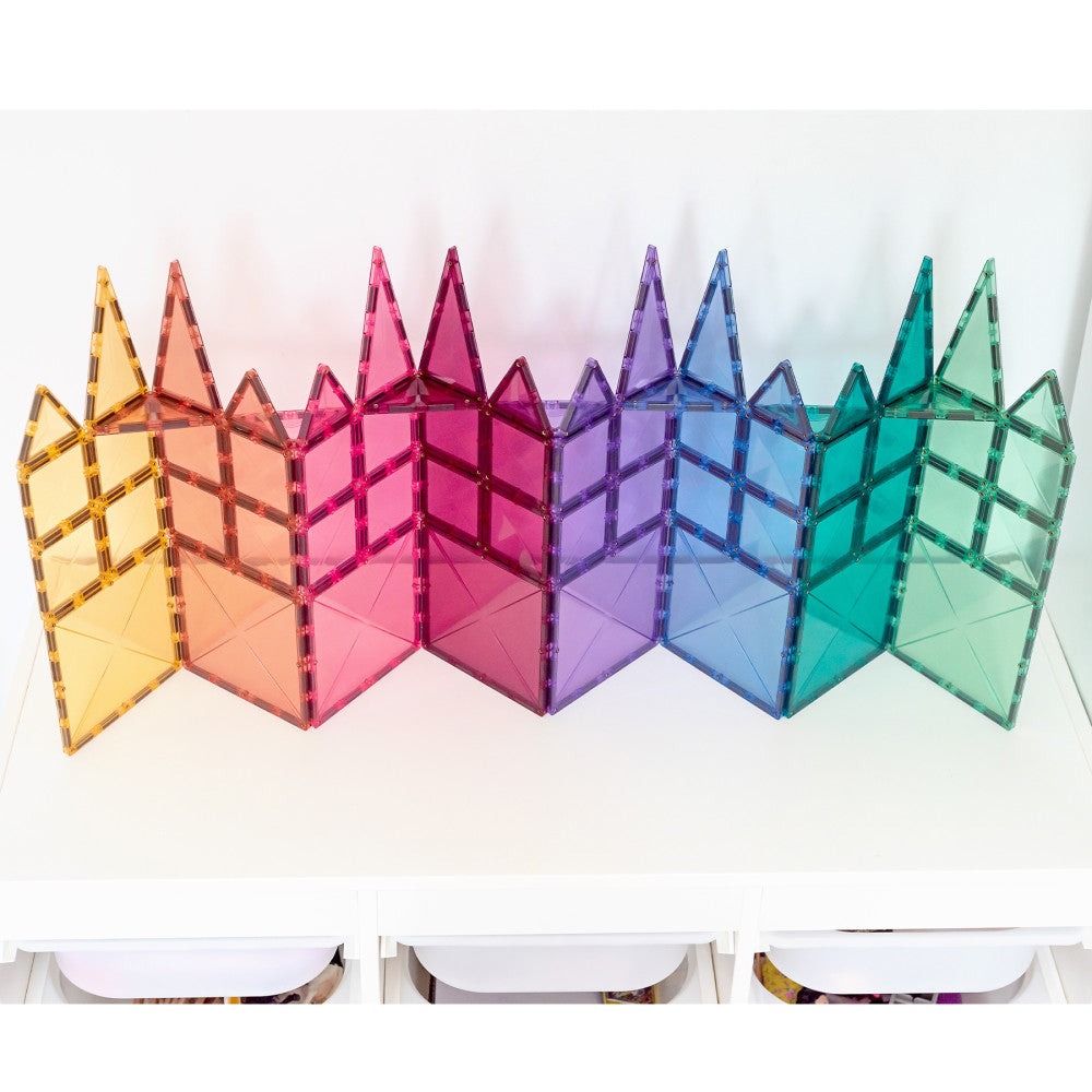 Connetix Magnetic Tiles Pastel Starter Pack - 64 Pieces