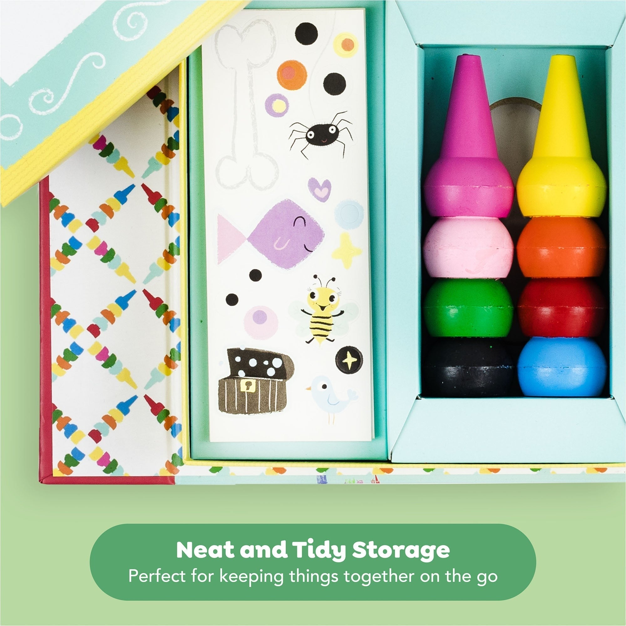 Tiger Tribe Oodle Doodles Animals Coloring & Activity Set - 32pg Designs with Crayons & Stickers