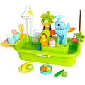 Easy Playhouse Splash & Cook 4-In-1 Play Sink with Running Water Faucet