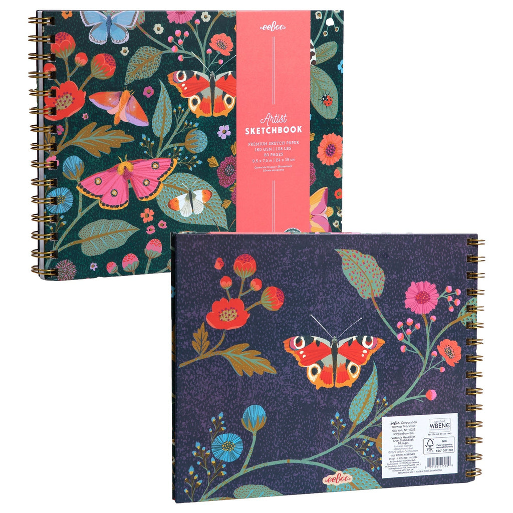 Piece&Love Victoria's Artist Sketchbook - Butterfly Floral