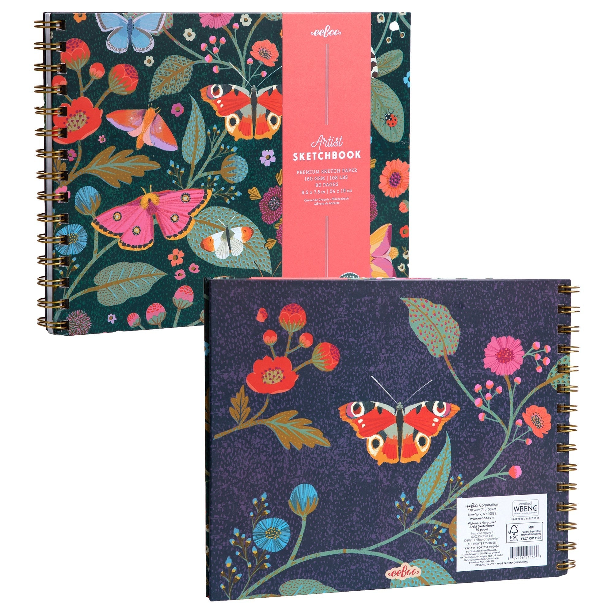 Piece&Love Victoria's Artist Sketchbook - Butterfly Floral