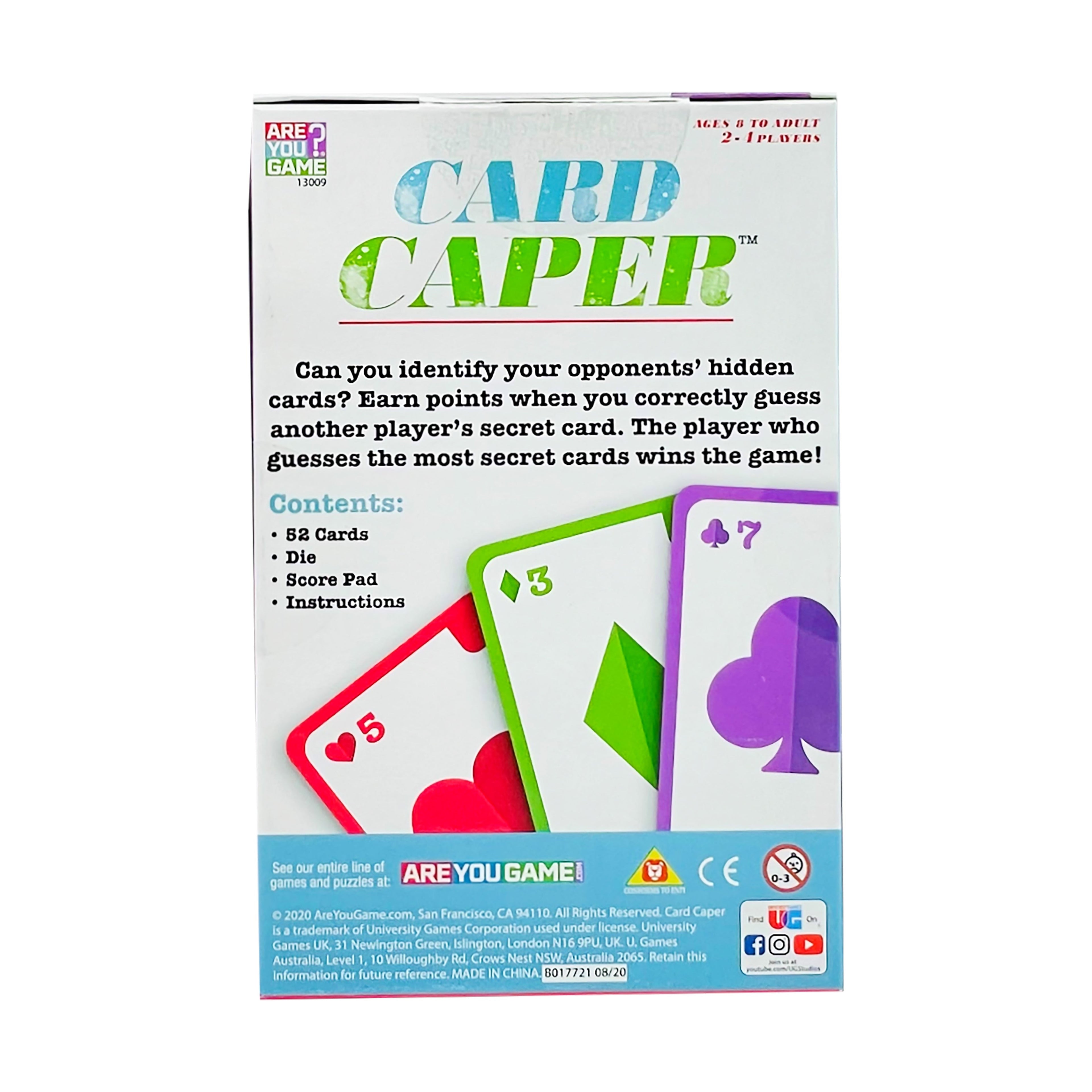 Card Caper Strategic Mystery Deduction Card Game For 2-4 Players