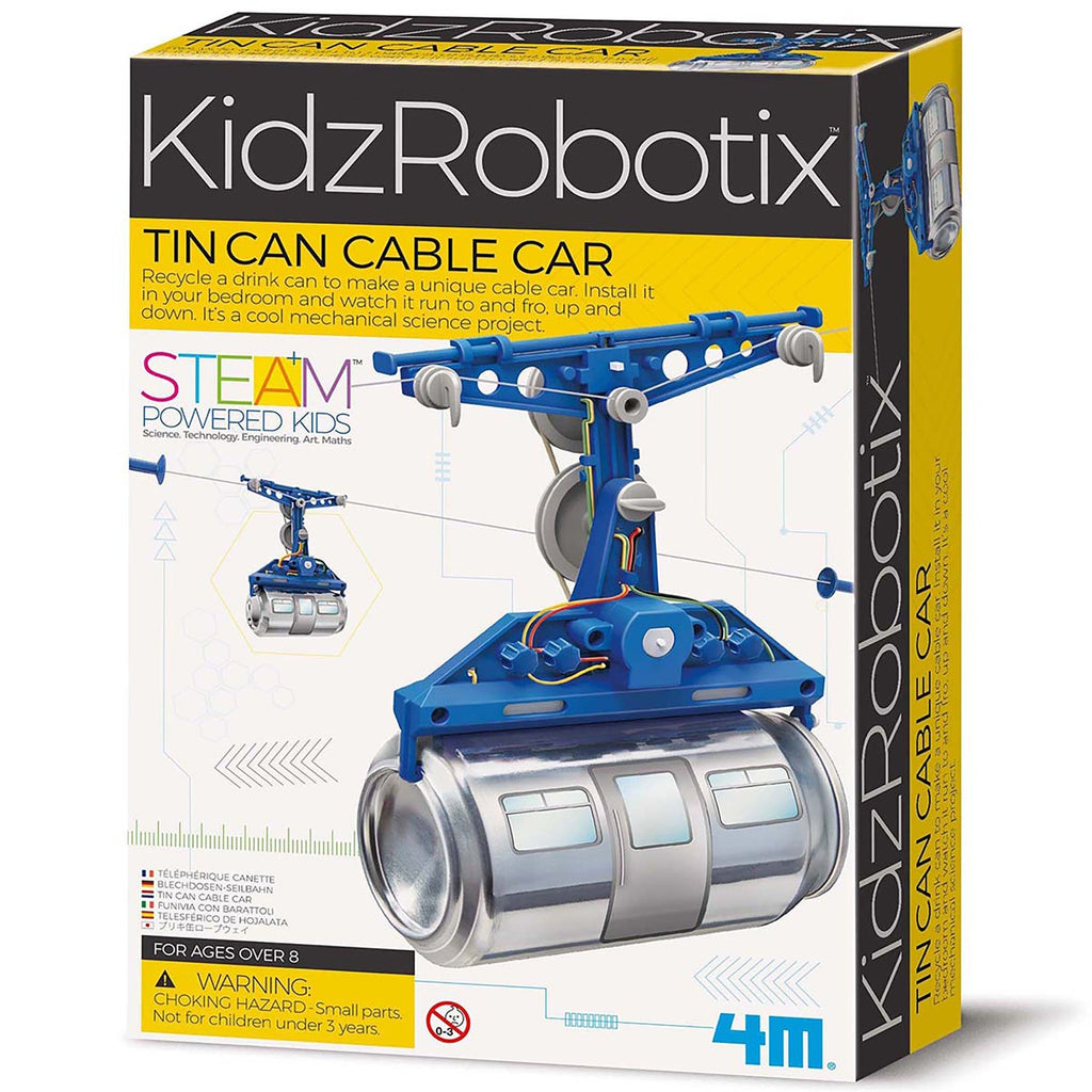 KidzRobotix Tin Can Cable Car Recycled Engineering Kit