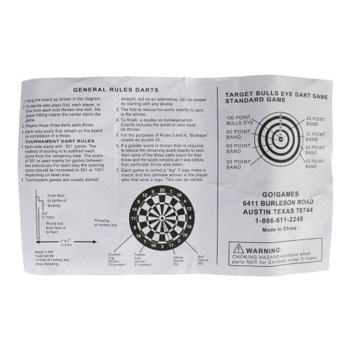 Go! Games Deluxe Magnetic Dart Board Set | 15 Inch | Family Safe Darts