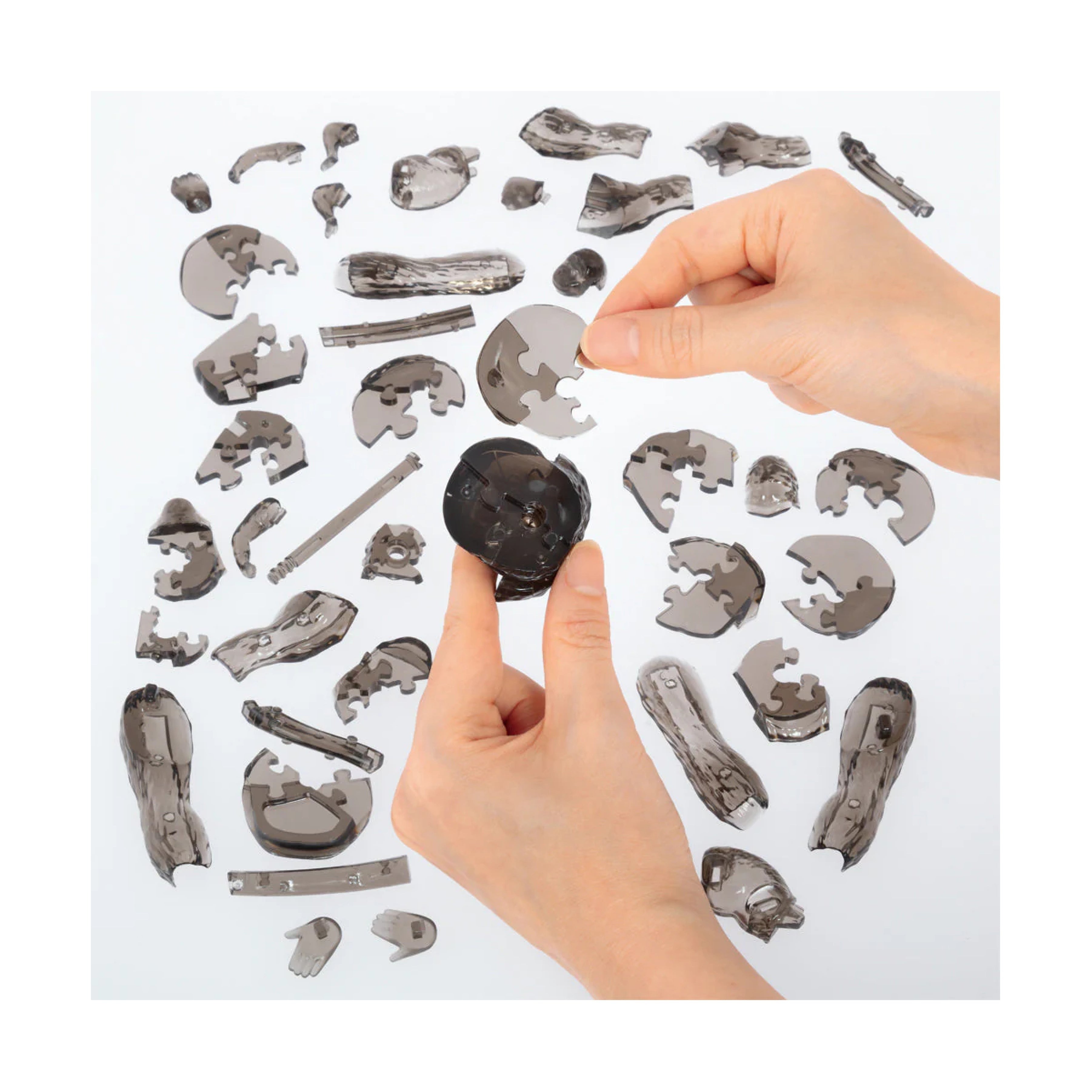 3D Crystal Puzzle - Gorilla and Baby (Black): 48 Pcs