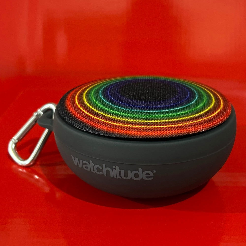 Watchitude Jammed 2 Go Rainbow Wave Round Bluetooth Speaker