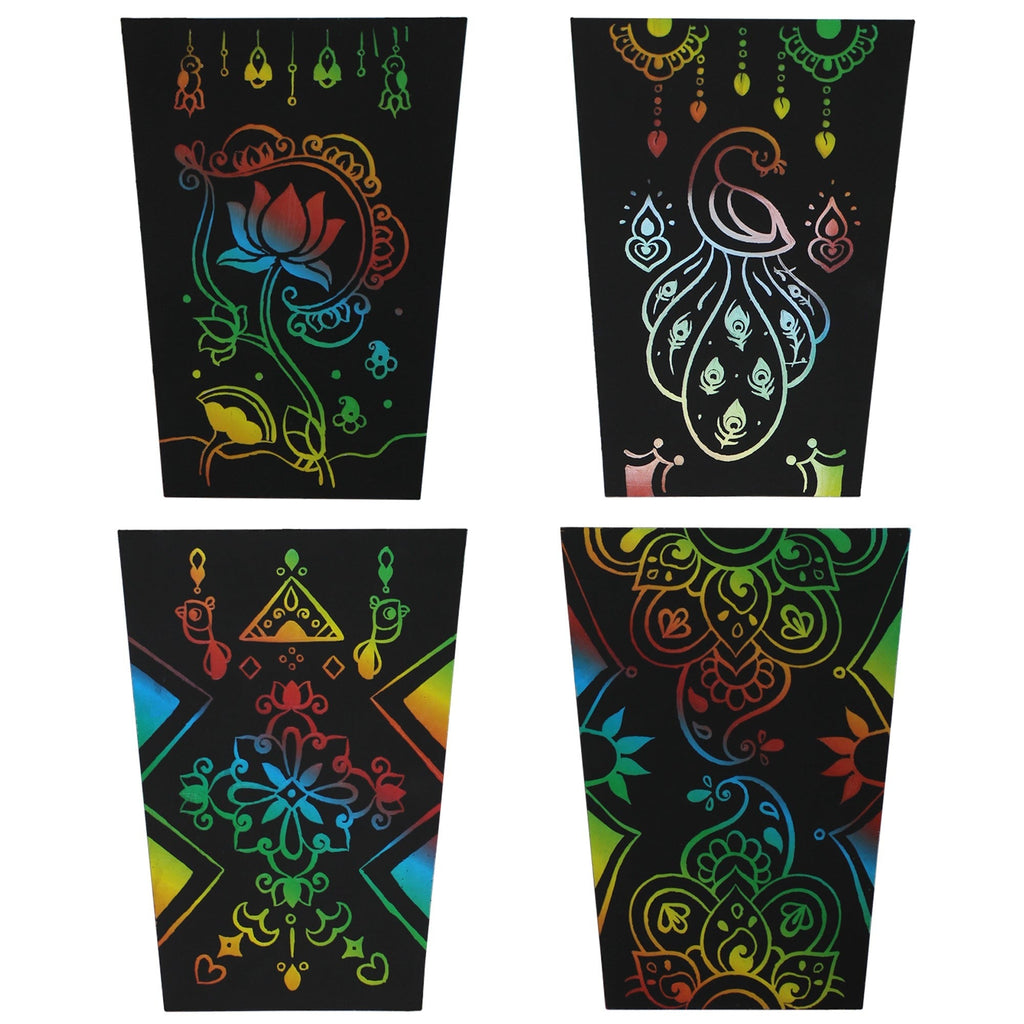 Kulture Khazana Rangoli Mandala Scratch Art Lantern Kit