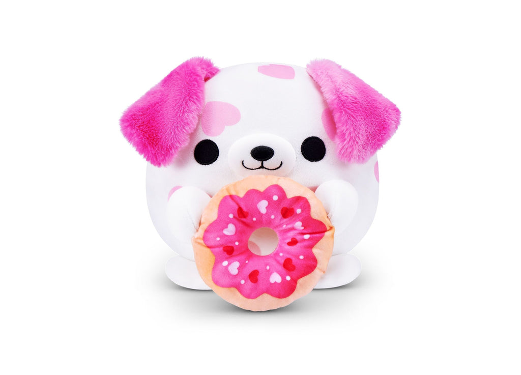 ZURU Snackles Valentine Edition 8 inch Dalmatian Plush with Donut Accessory