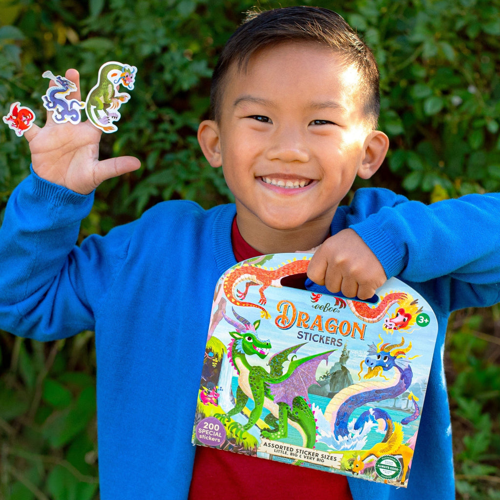 eeBoo Shiny Dragon Sticker Book With Over 200 Stickers