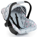 Bayer Design Deluxe Doll Car Seat, Grey with Pink Stars for 18" Dolls