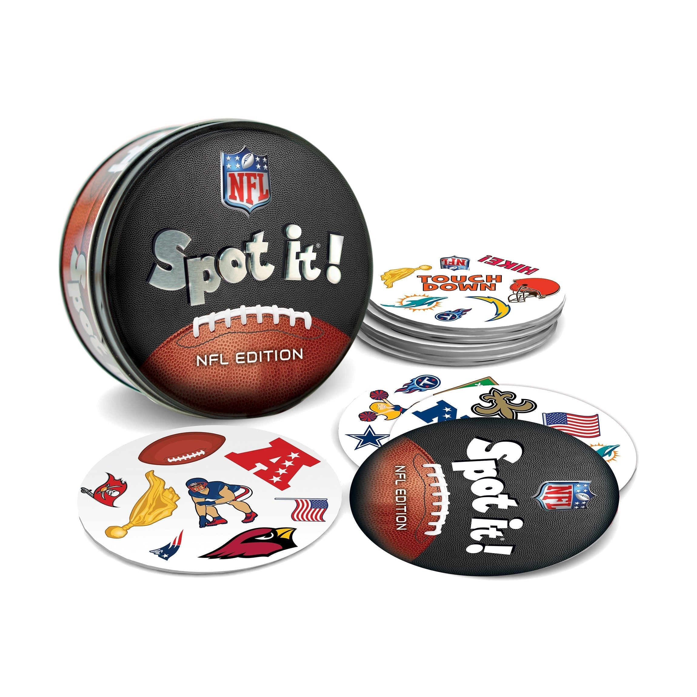 Spot It! NFL Edition Fast-Paced Matching Card Game With 55 Cards