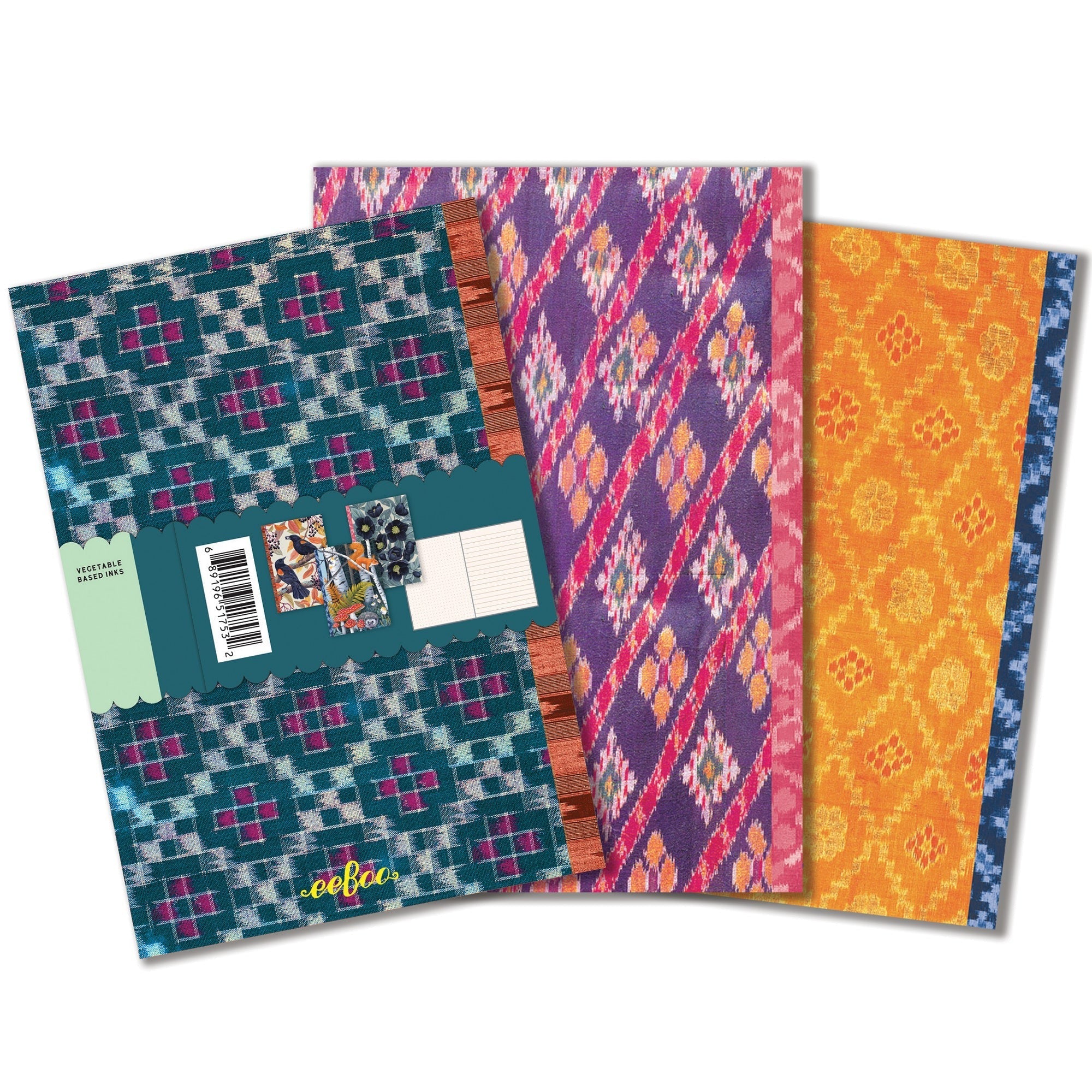 eeBoo Piece & Love Vasilisa 3-Notebook Set With Nature Artwork