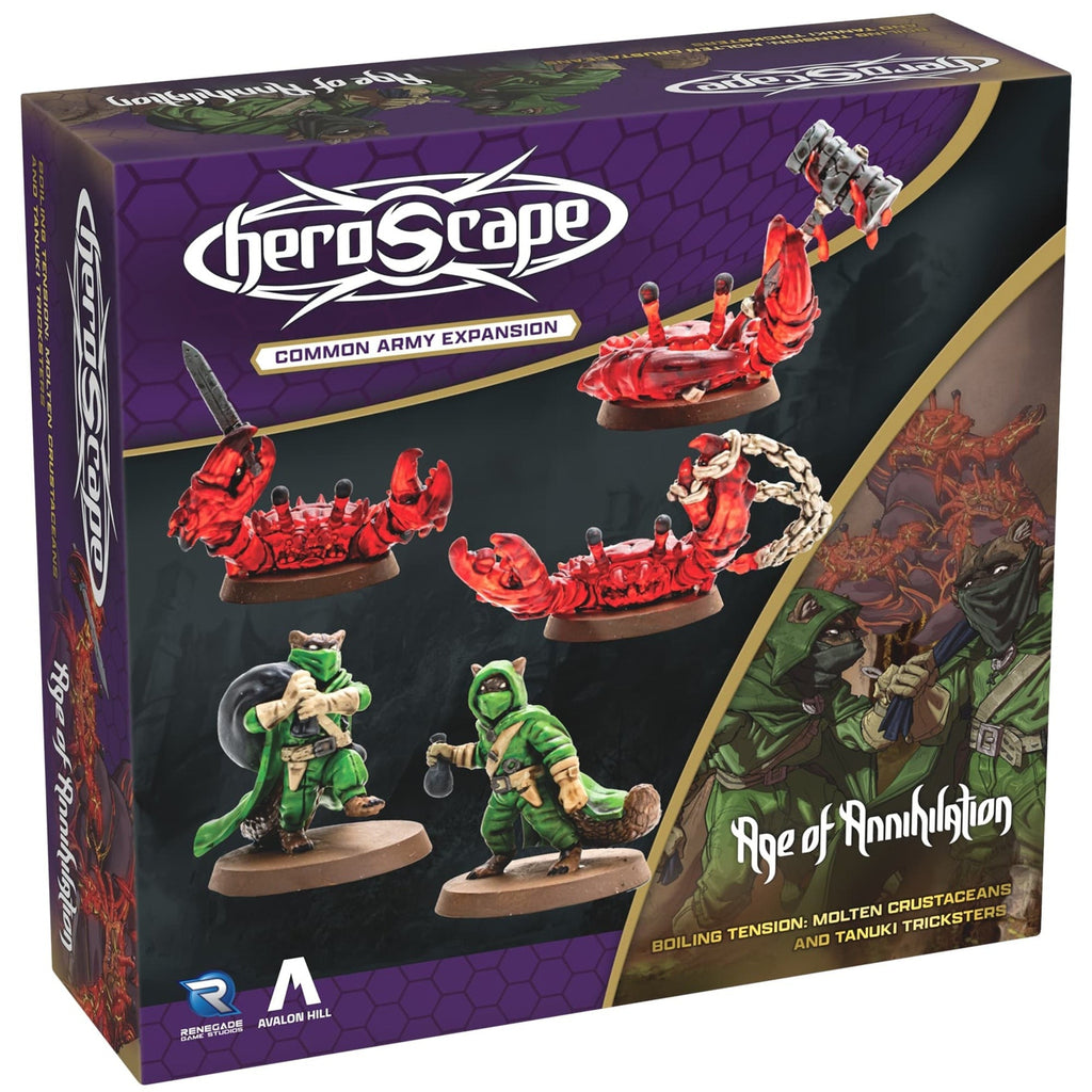 Heroscape Molten Crustaceans & Tanuki Tricksters Army Expansion 5-Figure Set With Cards