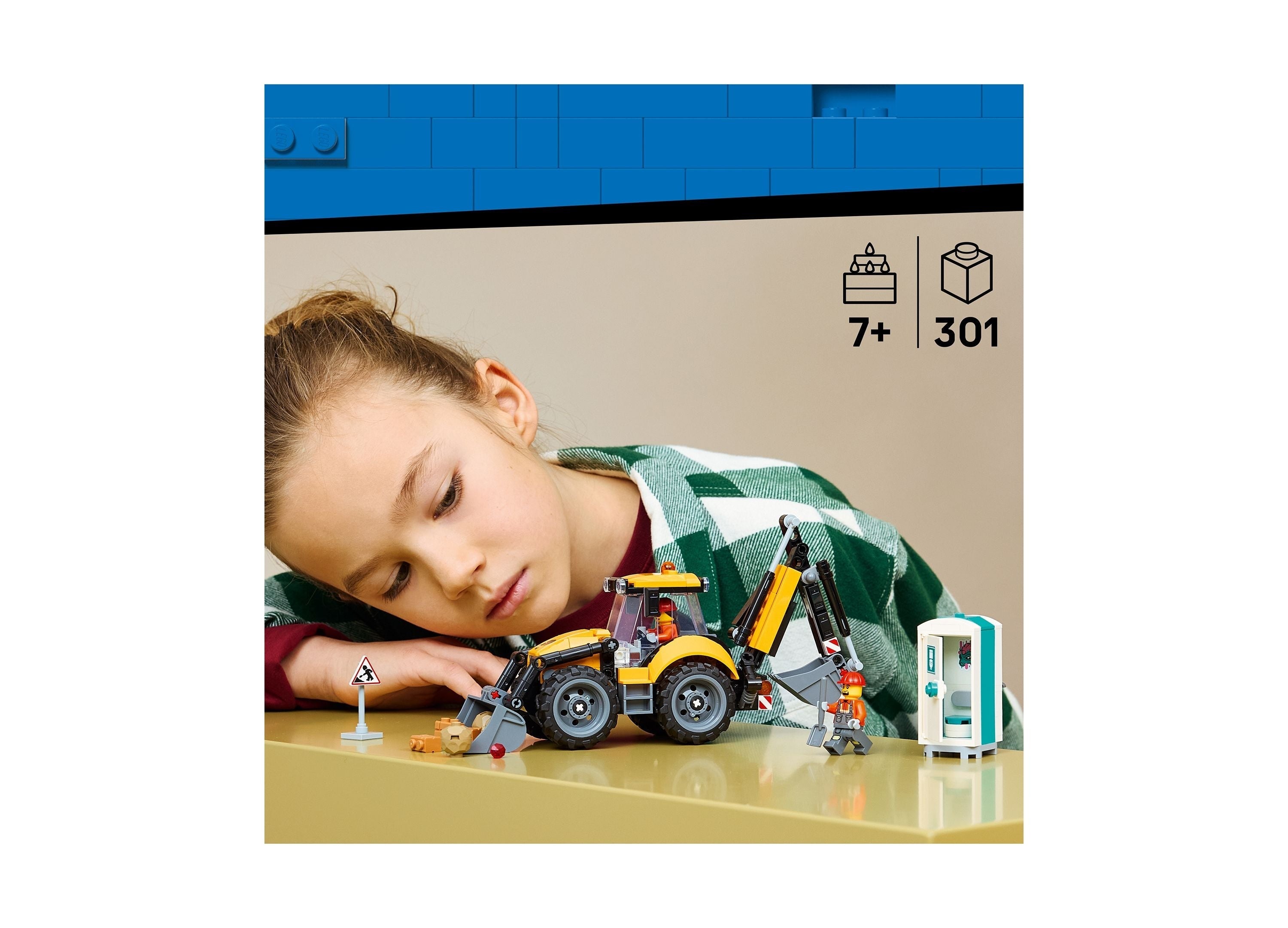 LEGO City Backhoe Loader 301-Piece Building Set