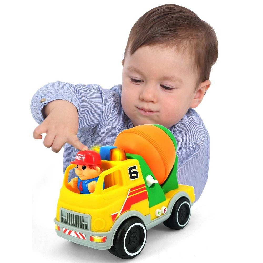 Kiddieland Lights & Sounds Motorized Cement Mixer Toy