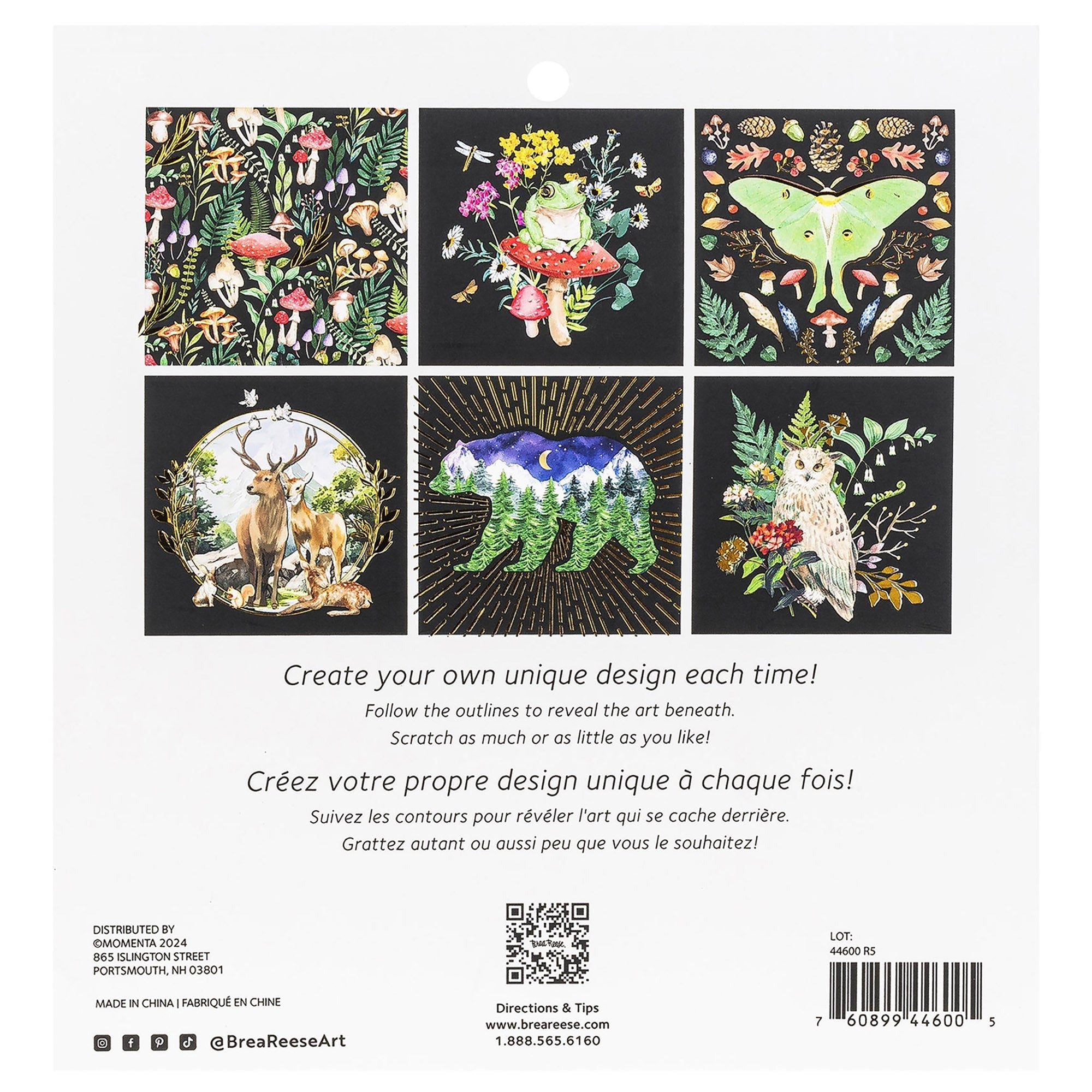Brea Reese Scratch Art Paper Pad - Nature 12 Designs