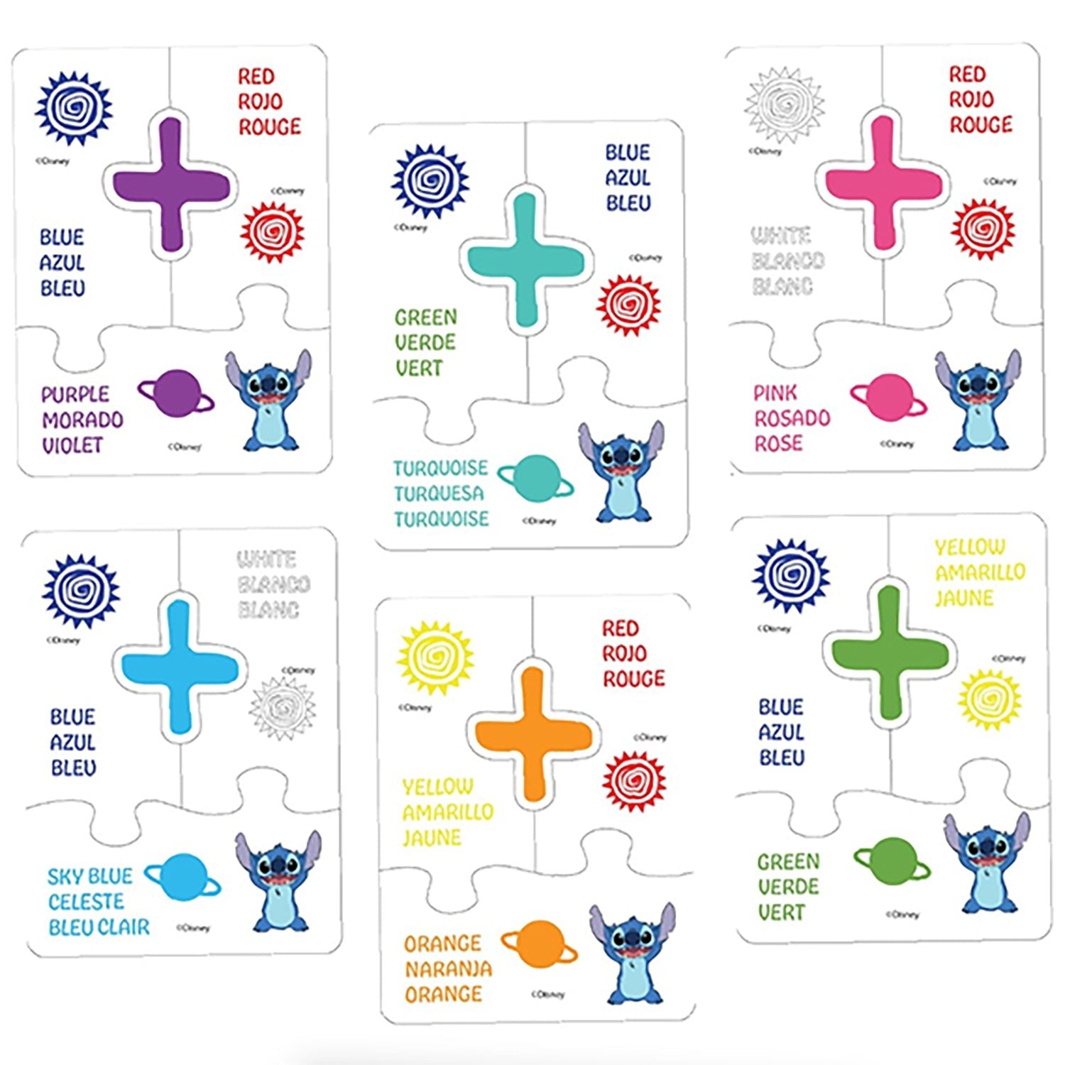 Disney Stitch Educational Games Set - Play Based Learning Kit - Toy for Kids 3+