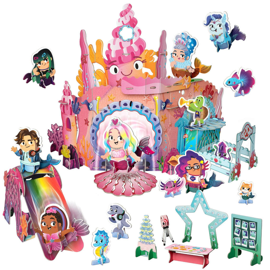 Coral Castle: Majestic Mermaids 17-Inch Buildable Playset With 8 Figures