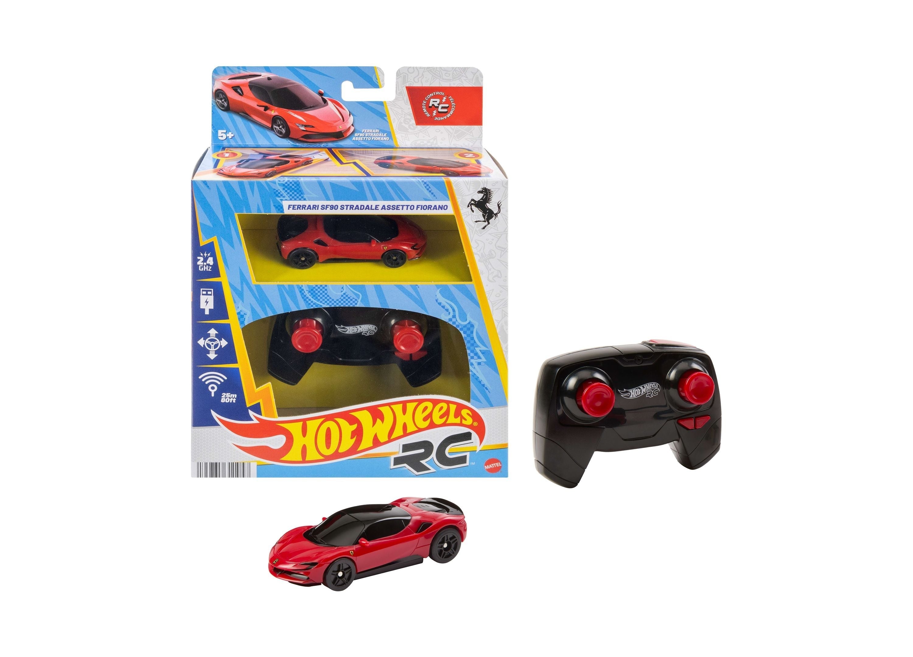 Hot Wheels Ferrari SF90 Stradale 1:64 Scale RC Car With Booster Button