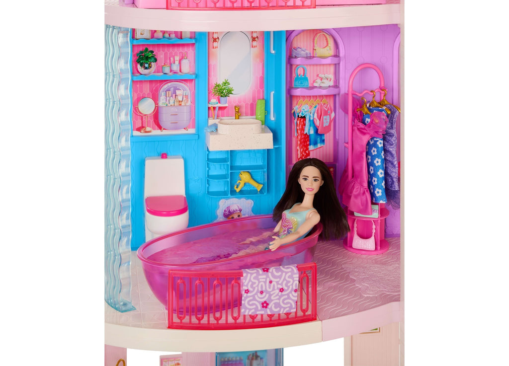 Barbie DreamHouse 3-Story Dollhouse with 2 Pools, 2 Slides & Elevator, 65+ Pieces
