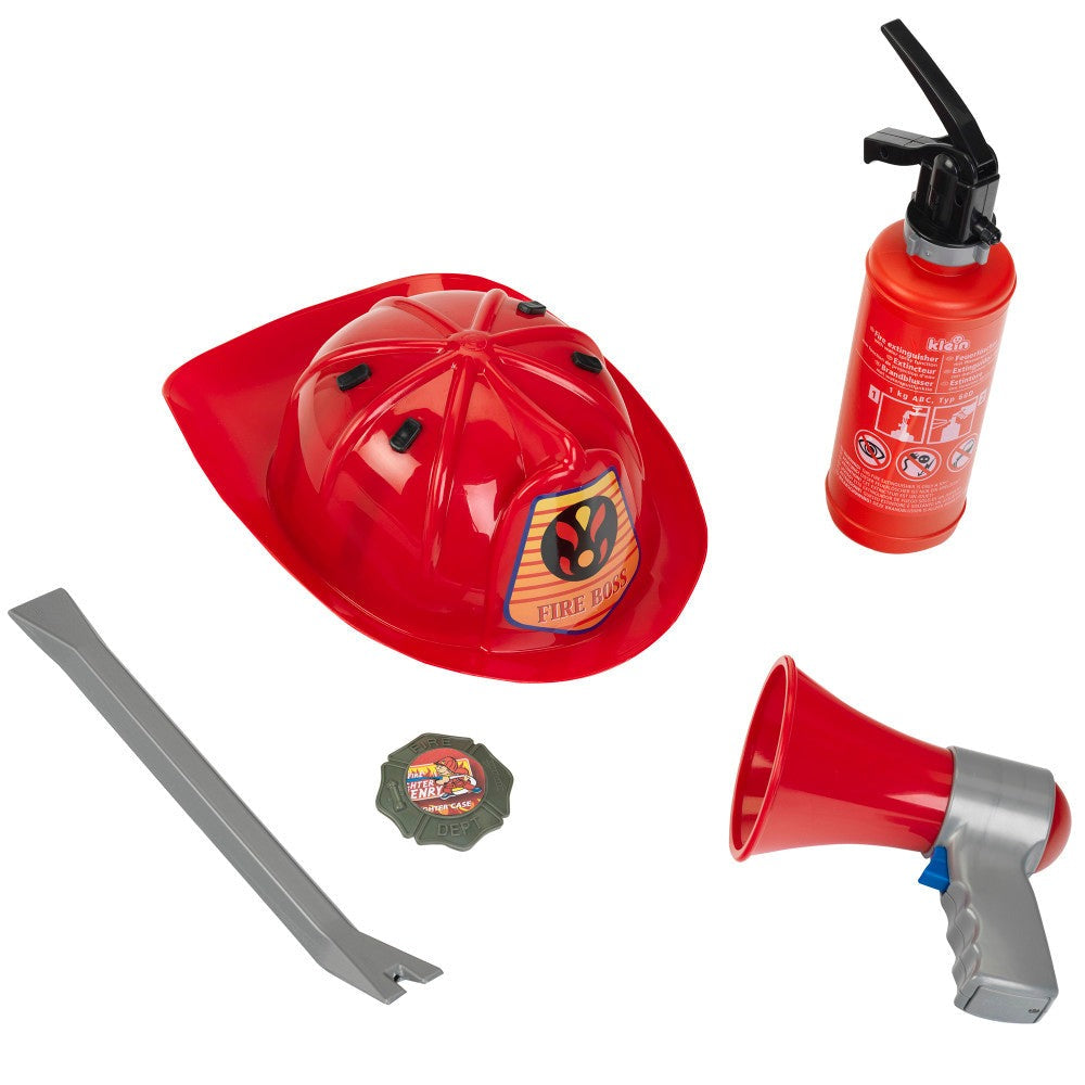 Klein 5-Piece PRO Firefighter Costume - Vibrant Red & Yellow - Kids Ages 3+