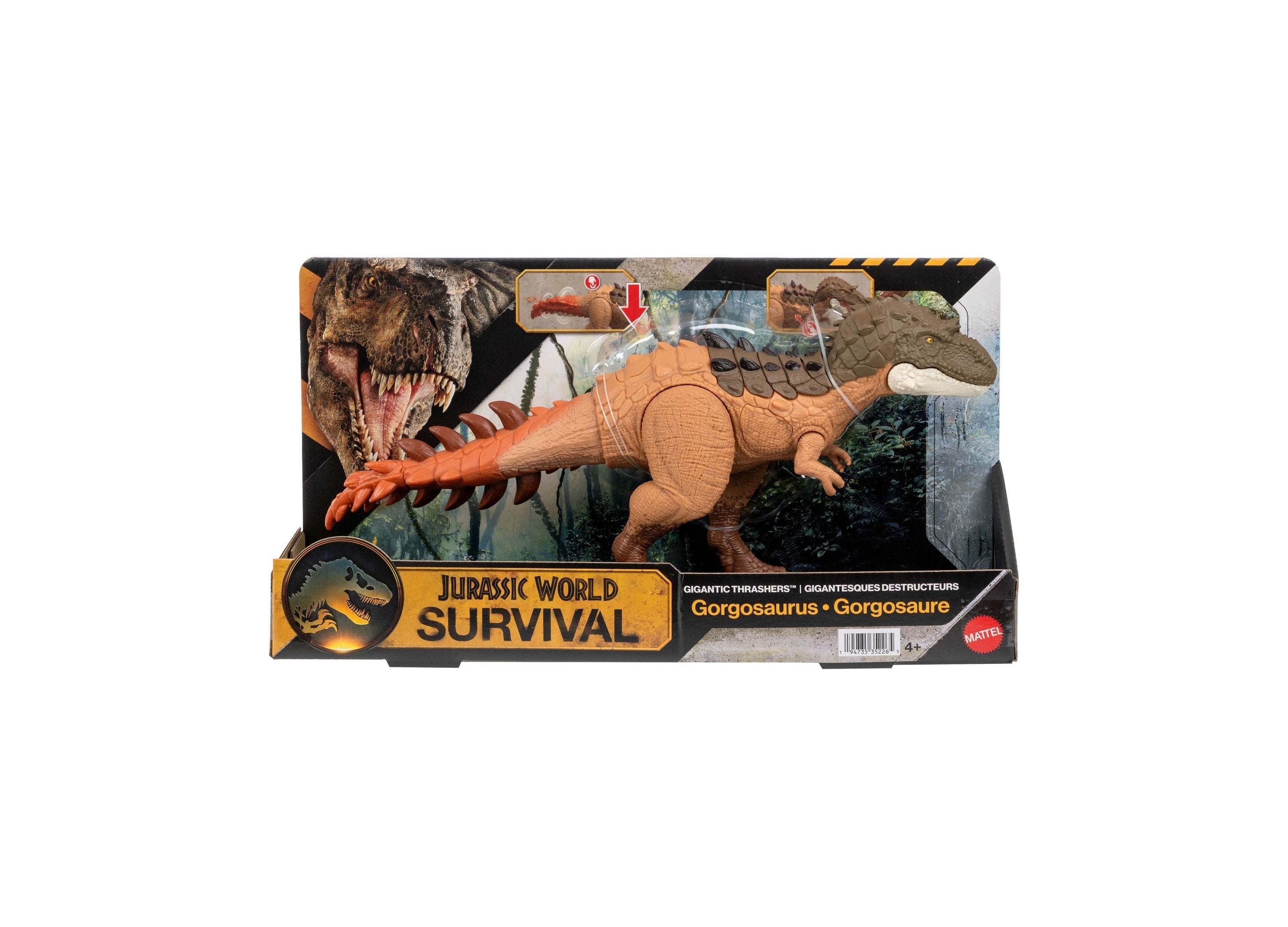 Jurassic World Gigantic Thrashers Gorgosaurus Dinosaur Action Figure With Attack Motions