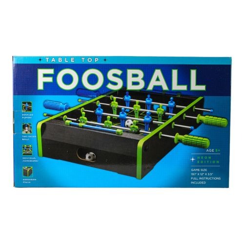 Neon Foosball Tabletop Game - Compact & Colorful Kickoff