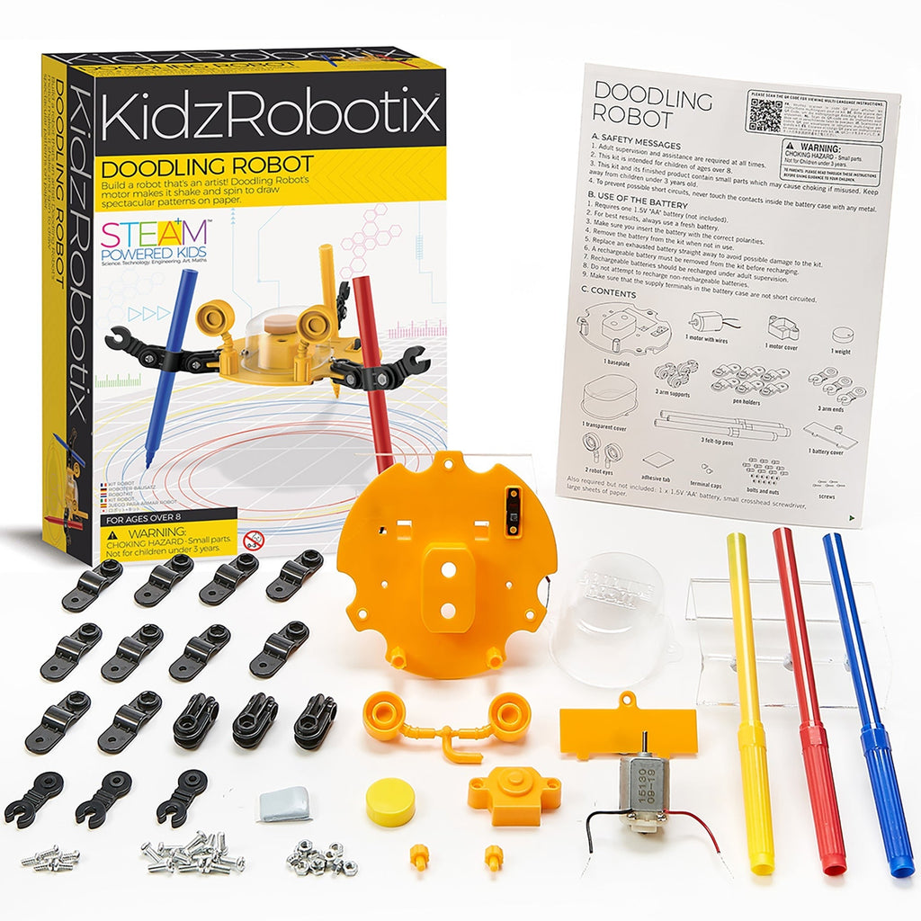 KidzRobotix Doodling Robot Build-It-Yourself Art & STEM Kit
