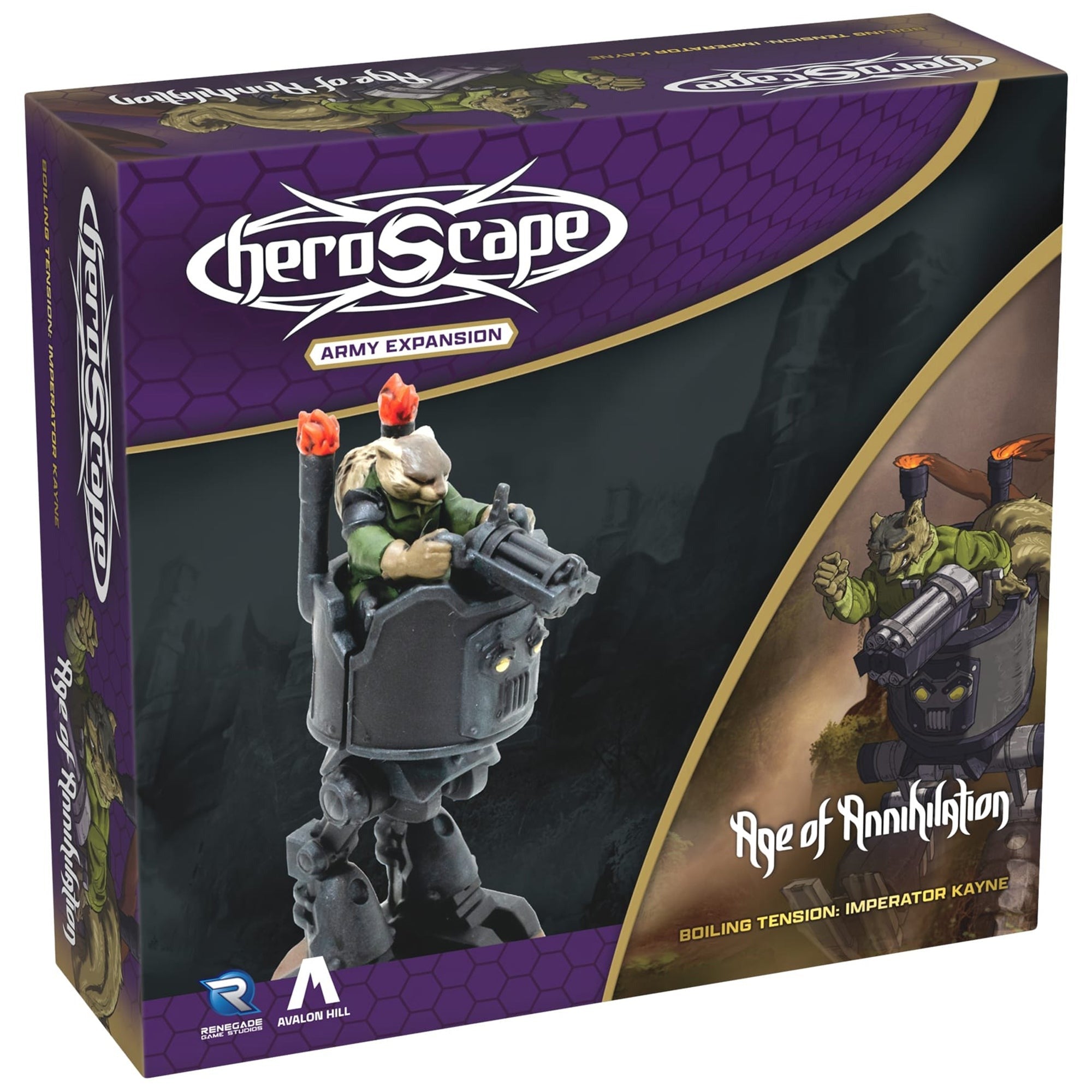 Heroscape Imperator Kayne Army Expansion - Assembled Unpainted Figure & Army Card