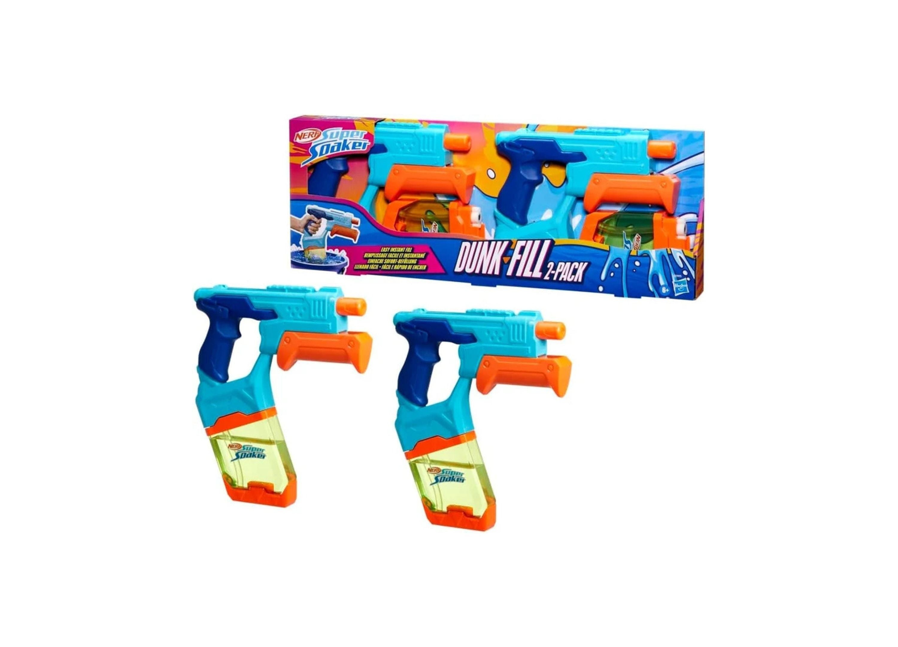 Nerf Super Soaker Dunk-Fill Pump-Action Water Blaster 2-Pack