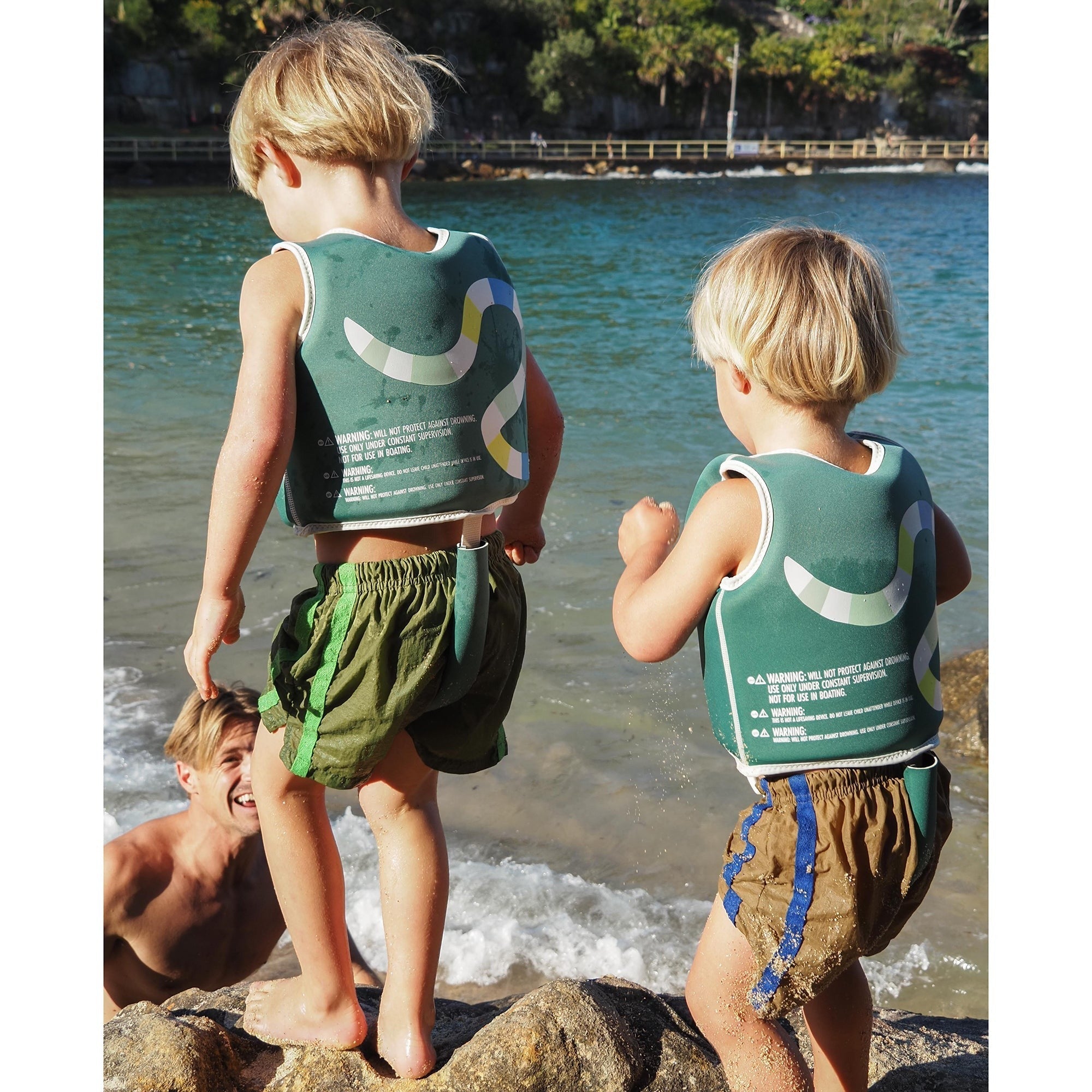 Sunnylife Into The Jungle Float Vest - Neoprene Swim Aid With Safety Strap