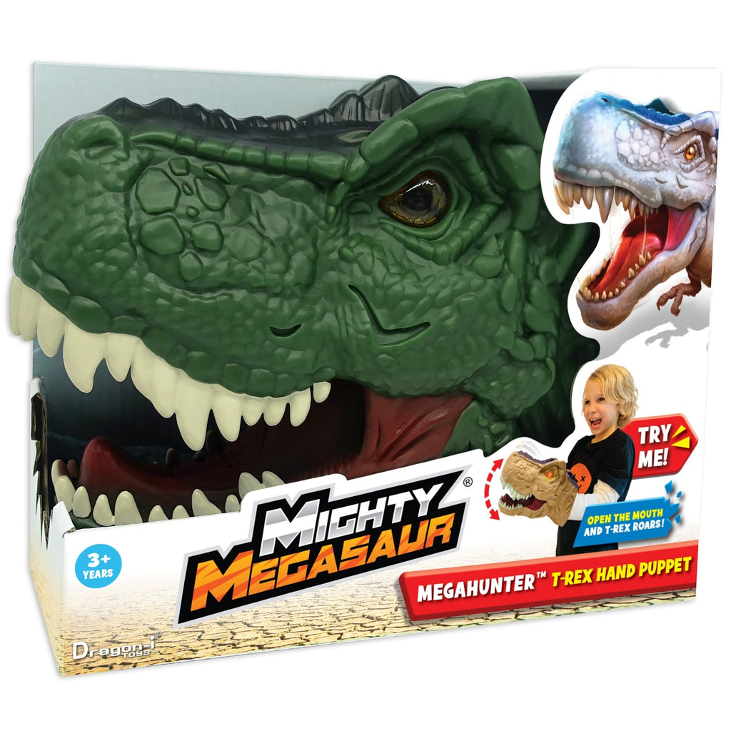 Dragon-i Mighty Megasaur Megahunter T-Rex Hand Puppet With Sound Effects