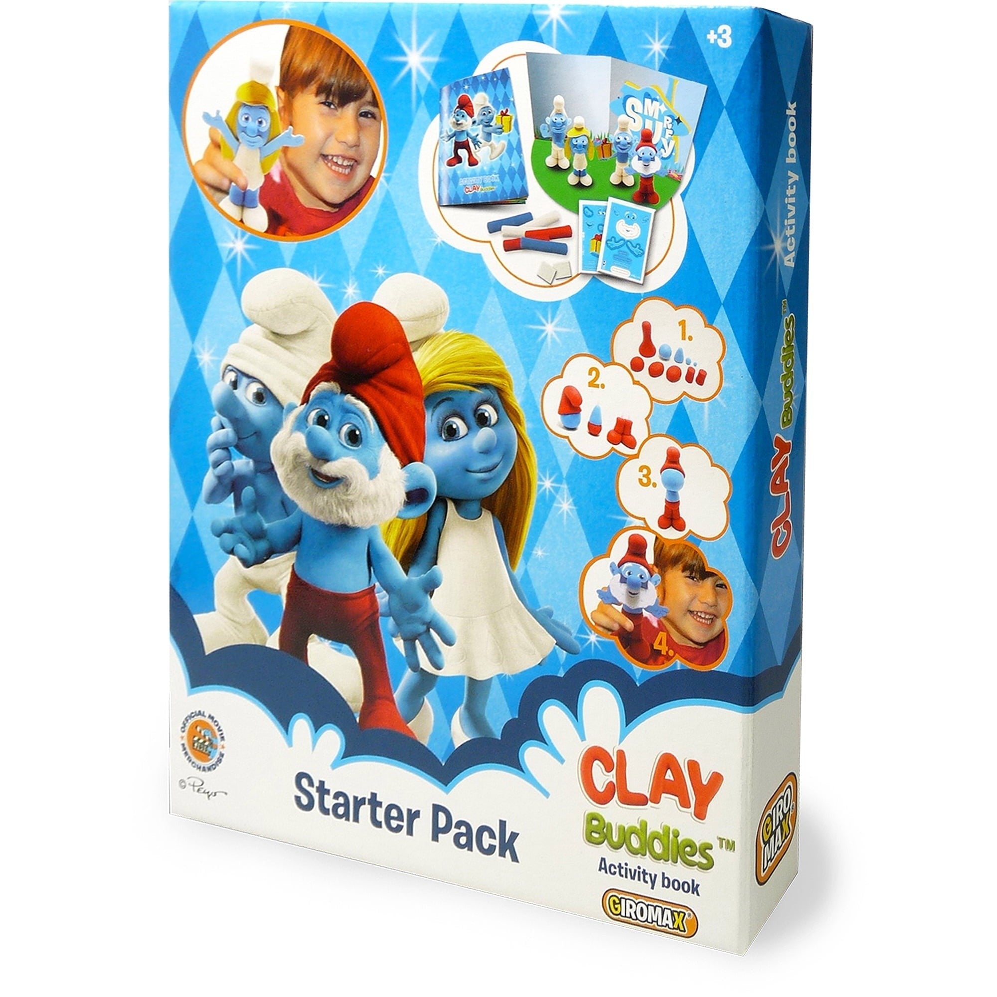 Smurfs 2 Clay Buddies Starter Modeling Set - Interactive Storybook Included