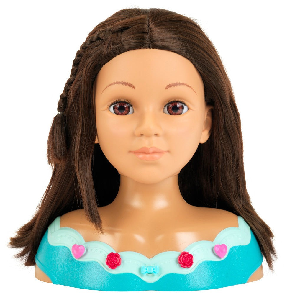 Klein Hairstyling Head Mia - Pink & Teal, 10.6" Toy for Kids 3+