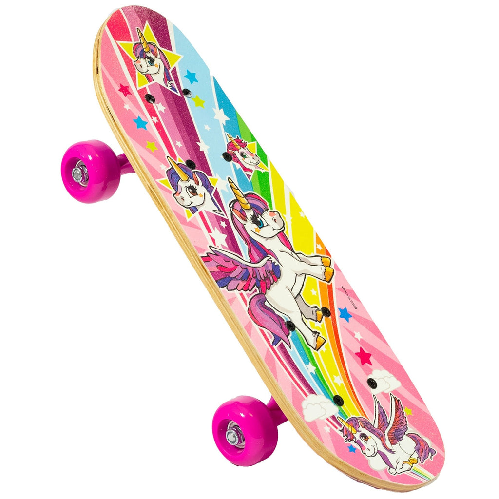 Ozbozz 17" Unicorn Skateboard with Flashing Wheels & Magical Design