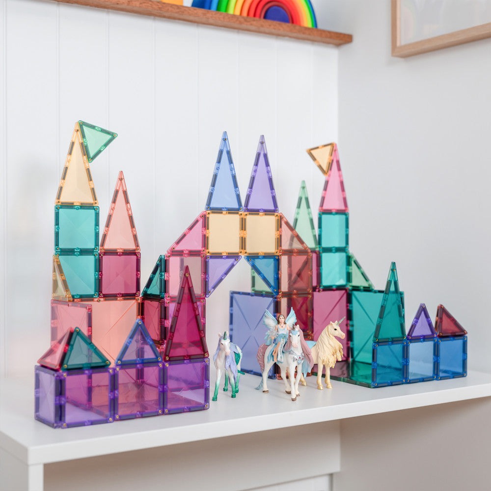 Connetix Magnetic Tiles Pastel Starter Pack - 64 Pieces