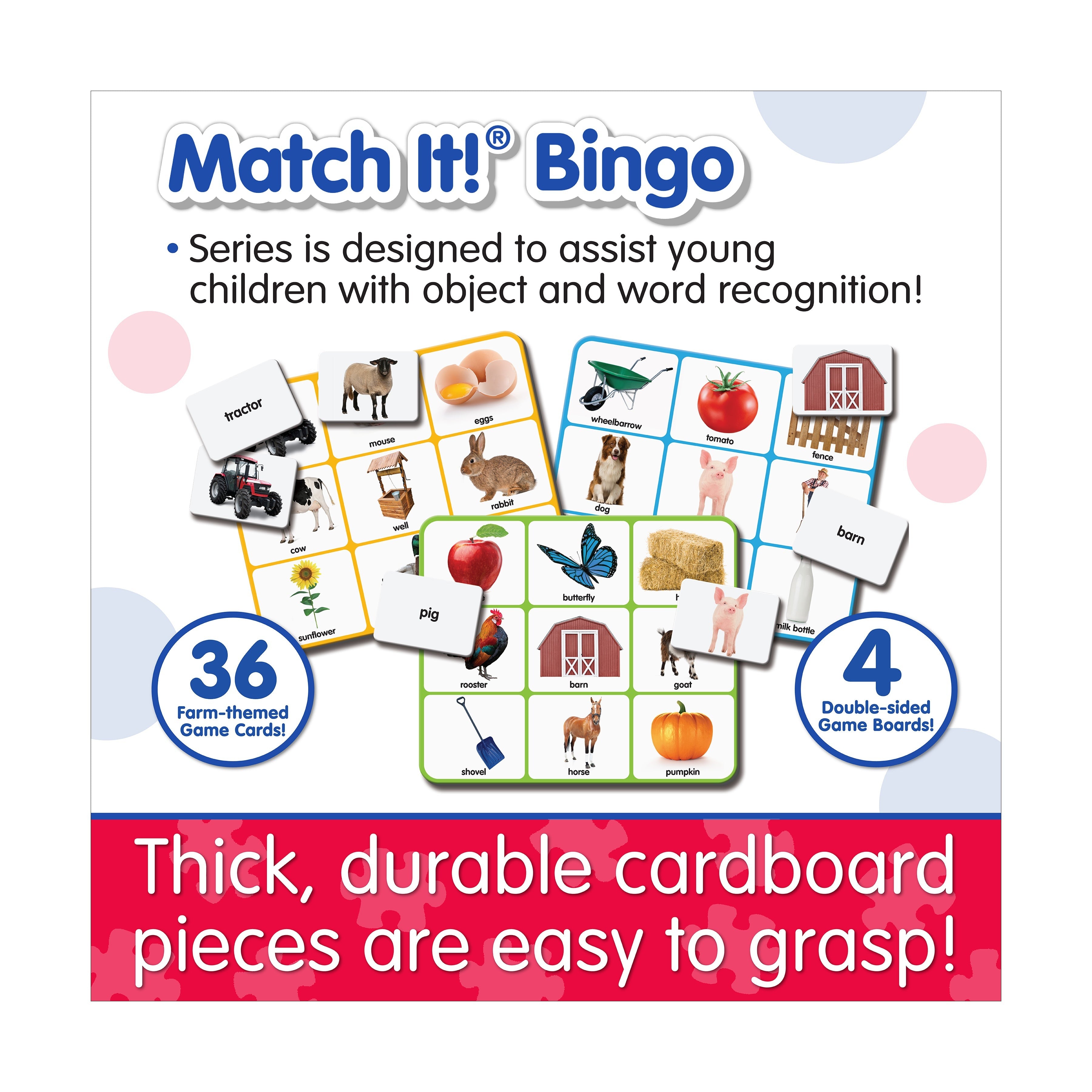 Match It! Farm Bingo Educational Board Game