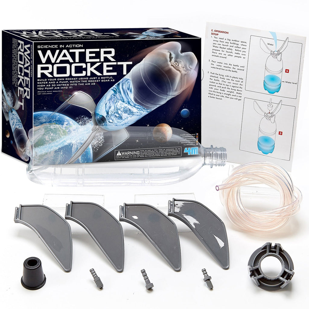 4M Science In Action Water Rocket Bottle Launcher Kit, Soars Up To 98 Feet