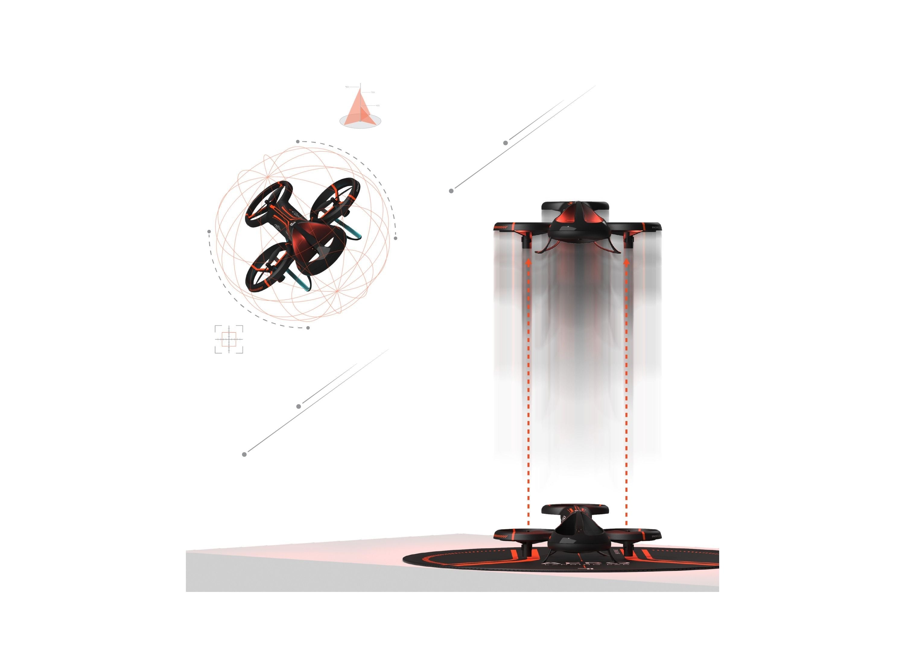 Sharper Image X-Treme Aero 2.4 GHz High-Performance Remote Control Stunt Drone
